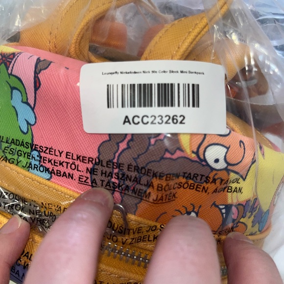 Loungefly 90s Nickelodeon color block mini backpack - Picture 3 of 7